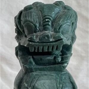 Handmade Green Stone Foo Dog Chinese